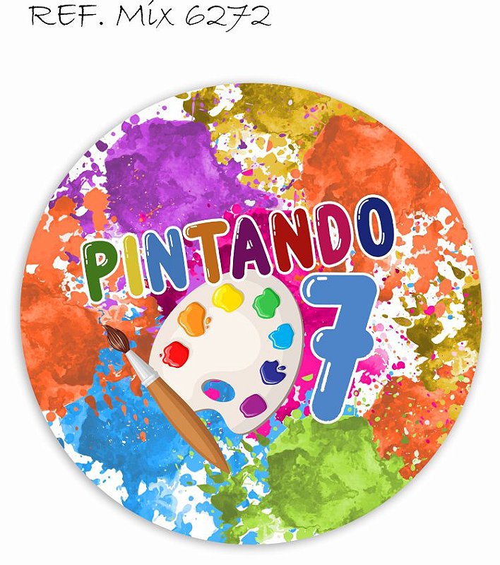 Kit Festa Redondo Pintando o 7 - Decoração Infantil