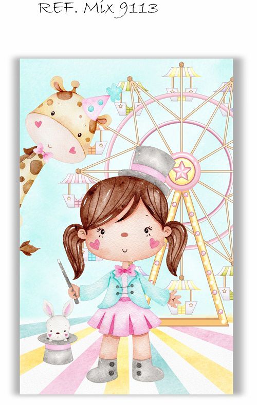 Painel Retangular Decorativo Para Festa Circo Rosa - MIX ESTILOS Fundos ...