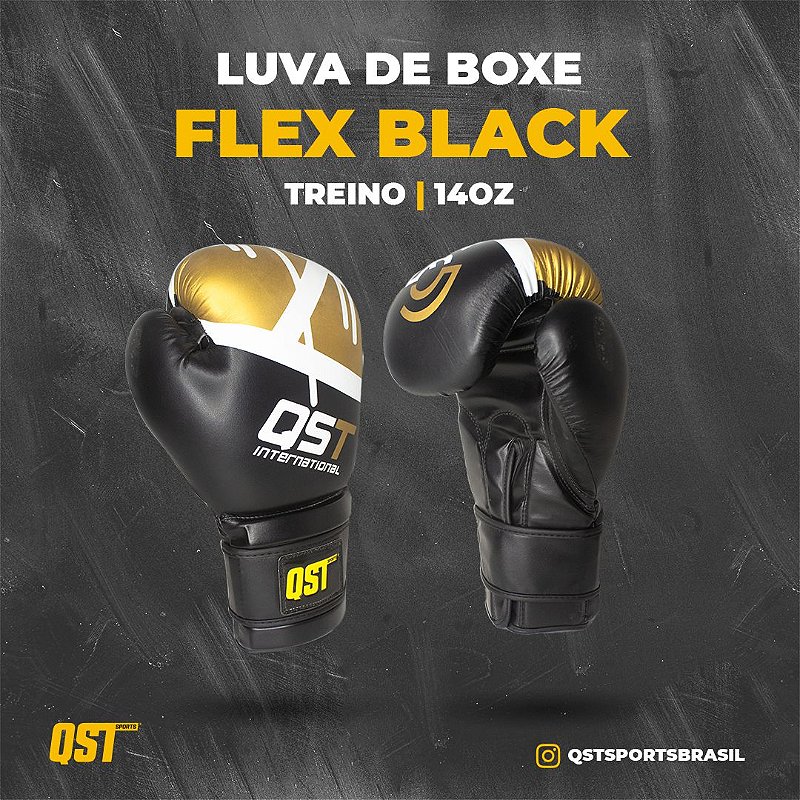Luva de Boxe Flex Black 14oz - QST Shop