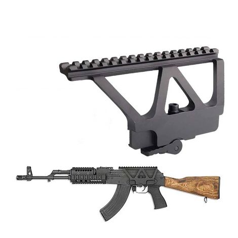 TRILHO PARA AK COM FIXAÇÃO LATERAL - BRAVUS AIRSOFT - A MELHOR