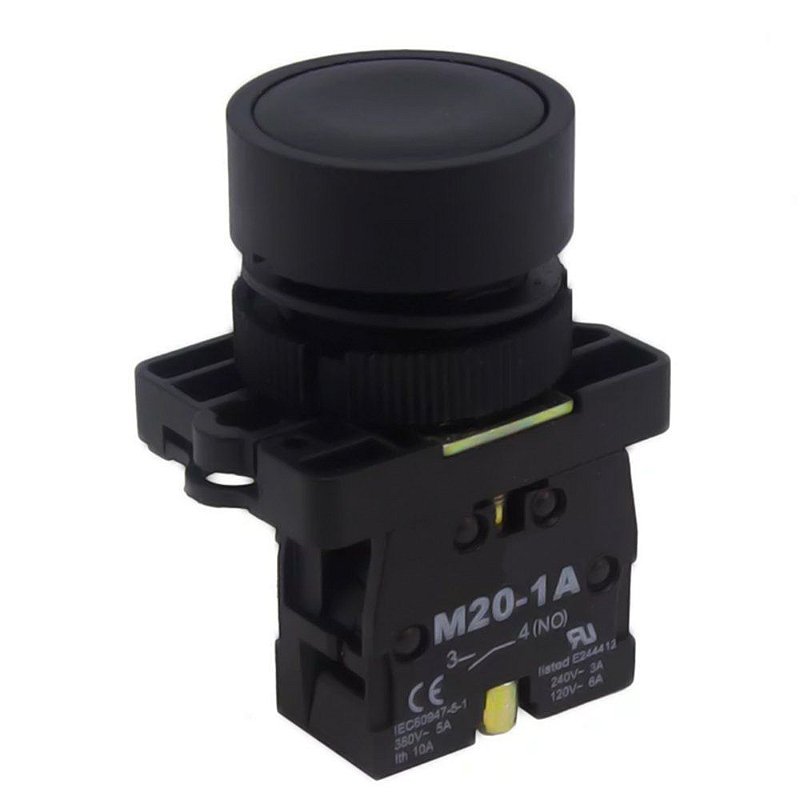 Botão Painel Pulsante 22mm Preto 1NA - ON ELETRICA - Melhores Produtos ...