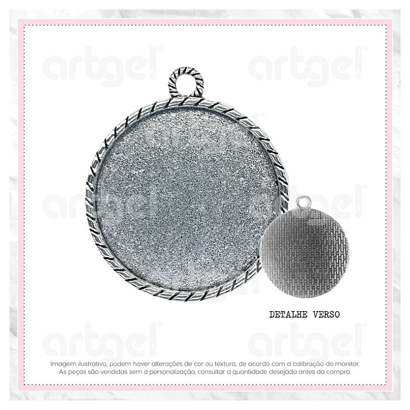Base Colar Redondo Trançado - ART GEL - Personalize em instantes