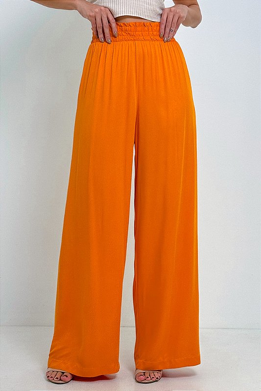 Calça Pantalona Viscose Cós Largo Elástico Zás! Loja