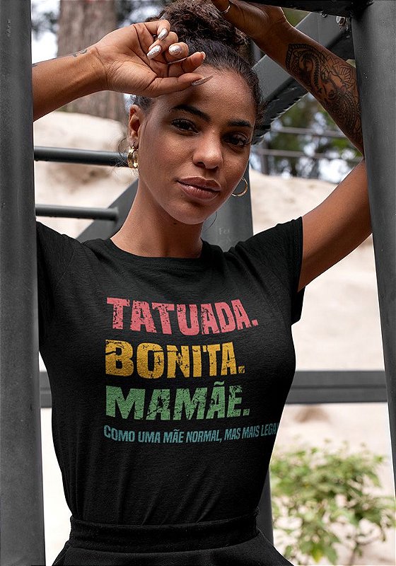 Camiseta Roqueira Tatuada Mamãe