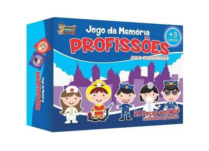 Jogo da Memória Dinossauros 24 peças (Uriarte)