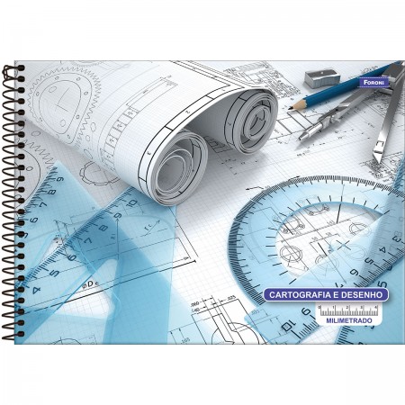 Caderno Cartografia Capa Dura Pedagógico Básico 48 Folhas - Acalanto