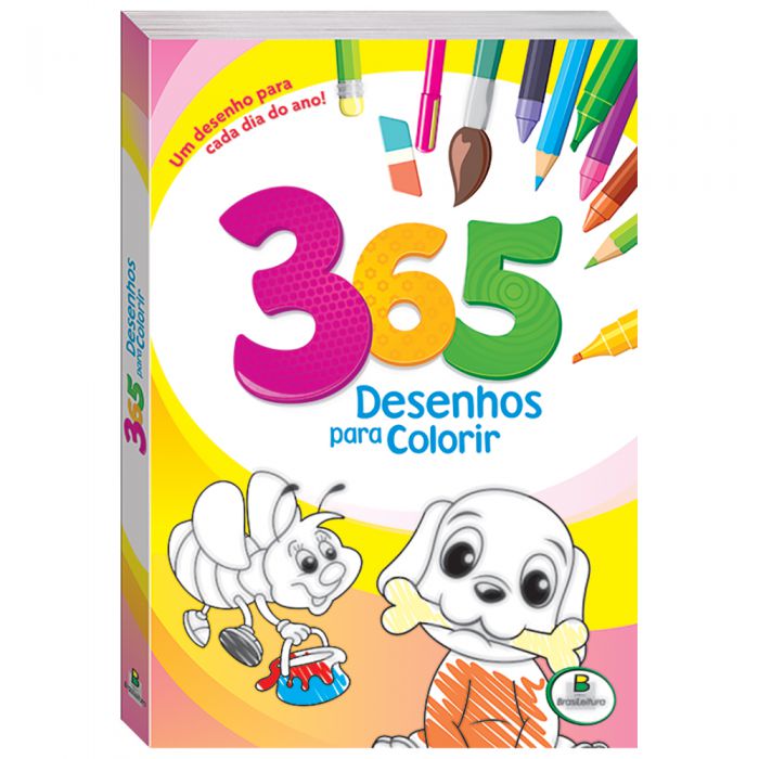 Livro de Pintar Infantil 365 Desenhos Para Colorir Todolivro Escolha a Capa