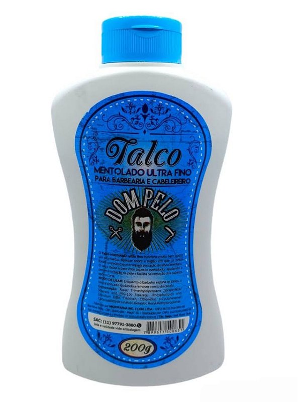 Talco Mentolado Ultra Fino Dom Pelo 200g Sr. Barbeiro Store