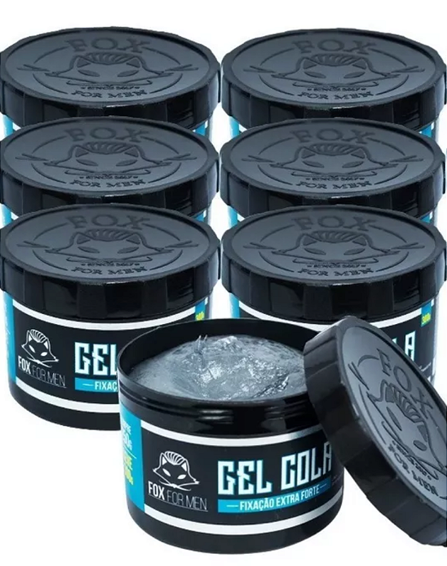 6 Unidades Gel Cola Fox For Men 300g - Sr. Barbeiro Store