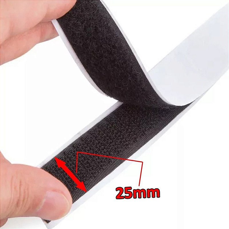 Velcro Adesivo Dupla Face 1 metro x 25 mm