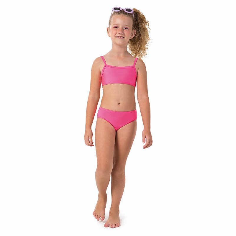 Biquini Infantil Rosa Praia Verão Plarum Kids Plarum Kids