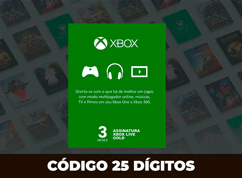Xbox Live 1 Mês Gold & Game Pass Ultimate - Global (código 25 digitos)