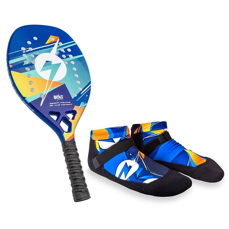 Raquete de beach tennis lightning bolt 3k full carbon Clearance