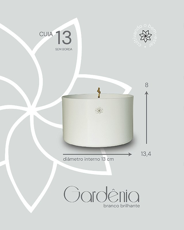 Cachepô Metálico Cuia 13 Minimalista
