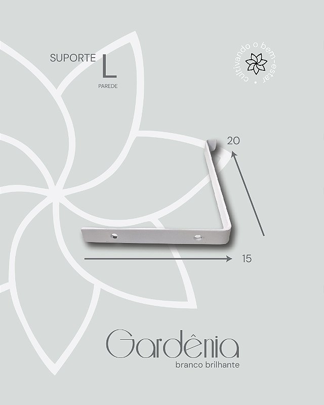 Suporte para parede "L" em metal