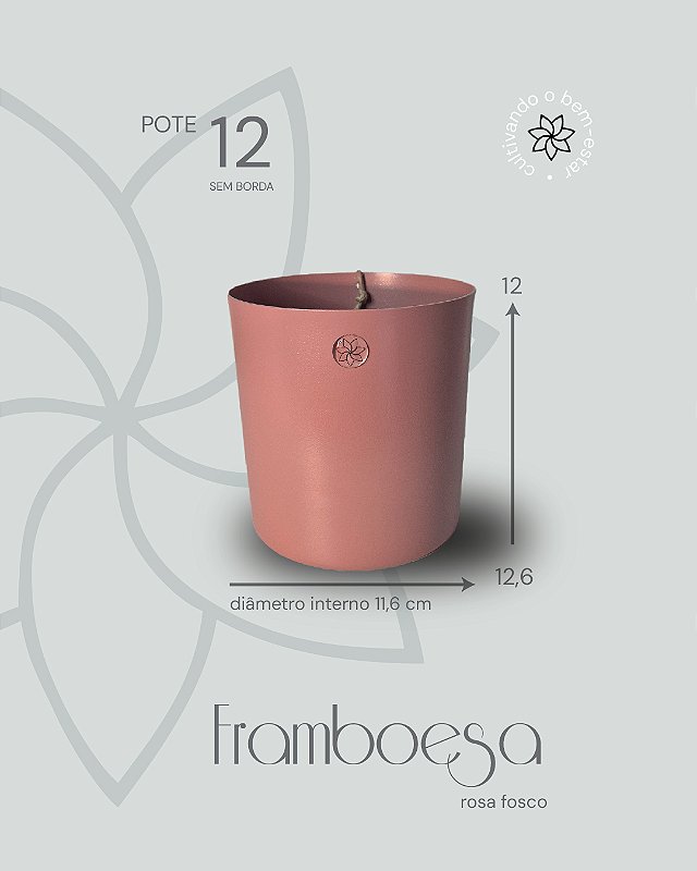 Cachepô Metálico Pote 12 Minimalista