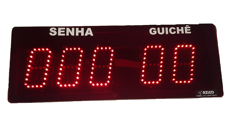 Painel Eletronico de Senha e Guiche 12 cm - ESPELHO