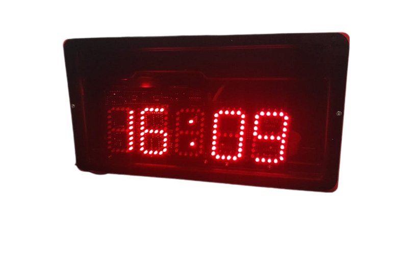 Relógio Digital - Display de 7 cm - Com Hora Temperatura e Umidade relativa do ar