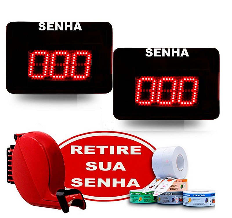 Painel de Senha 3 dígitos 7 cm - Para 2 Ambientes   com Dispensador  Bico e Pato para Parede - Painel Mestre e Espelho