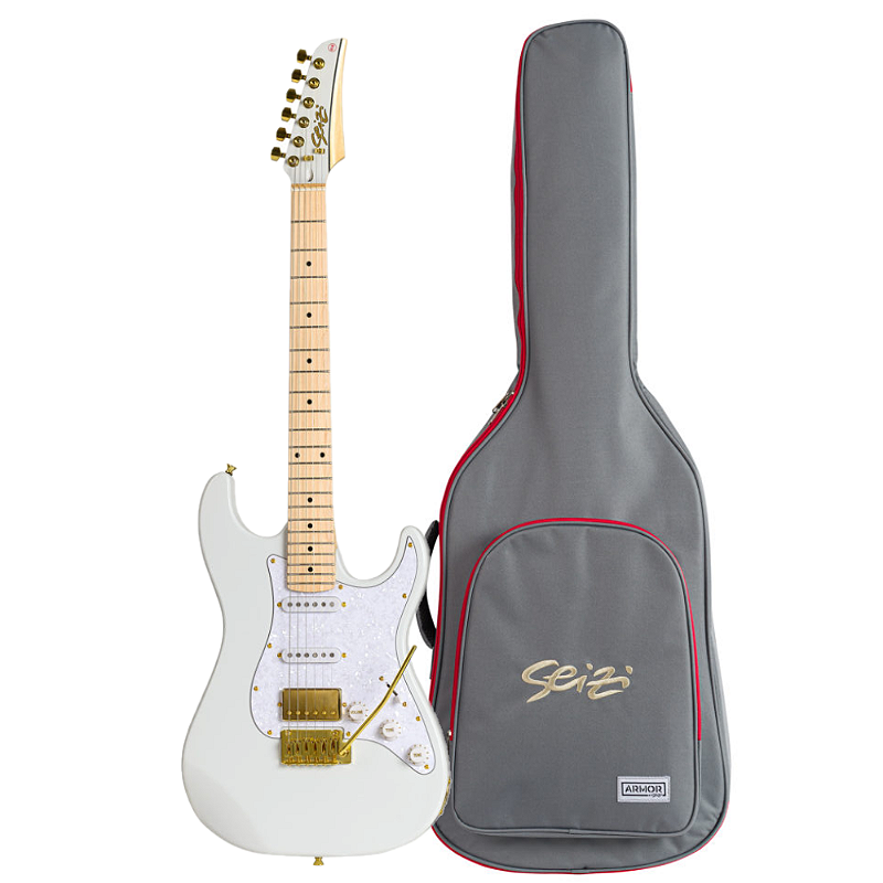 Guitarra Seizi Katana Musashi HSS All White Matching Headstock