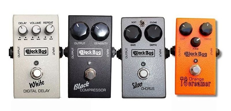 Set De Pedais Pedaleira Delay Chorus Compressor Overdrive - Loja