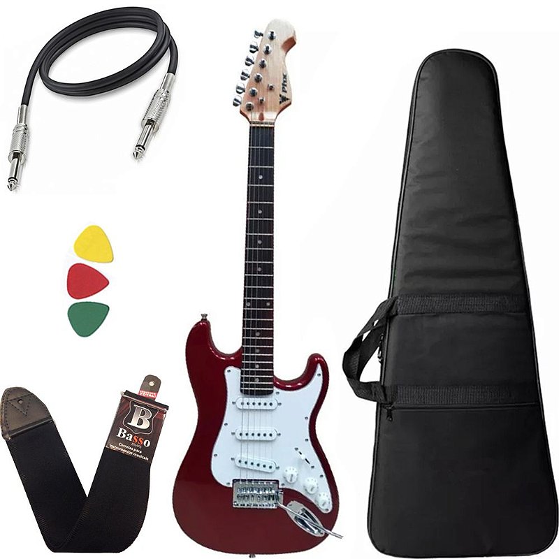 Guitarra Phx Infantil juvenil Jr Ist1 Vermelho 3/4 Capa bag - Loja de ...