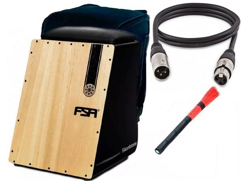 Kit Cajon Fsa Confort Eletrico Fca4501 Cap Dupla Capa Bag Vassourinha