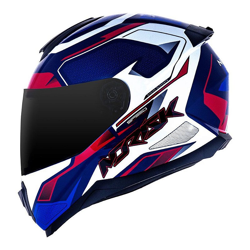 CAPACETE FF802 RAZOR SPEEDMAX AZUL NORISK - Moto Store Canguinha