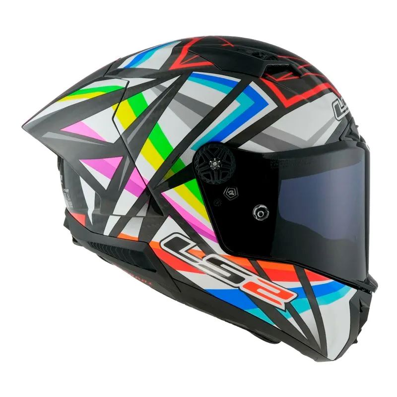 【T2ファクトリー・CarbonSchaft】 CAPACETE FF805 THUNDER C GP AERO FLASH BLACK LS2 - Moto Store