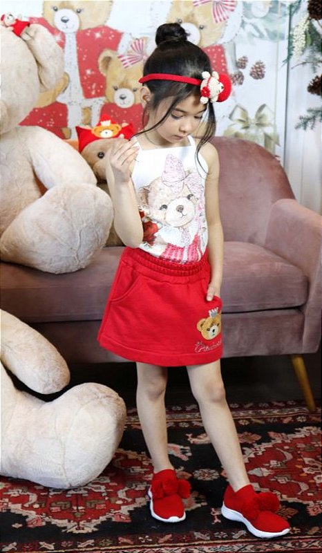 cropped teddy bear moletom com capuz