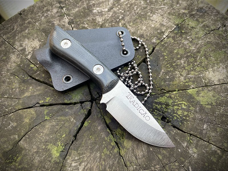 Faca de Pescoço modelo Neck Inox Sandvik 14c28n