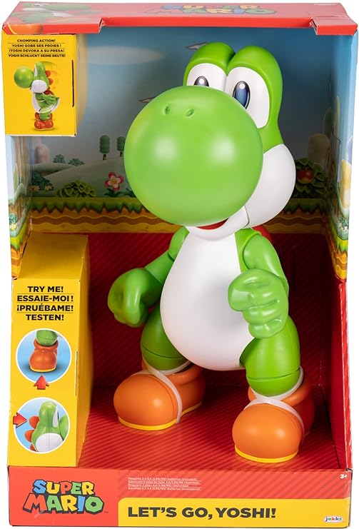 【yoshi】 Super Mario Let's Go, Yoshi! Action Figure - Stop Games - A loja