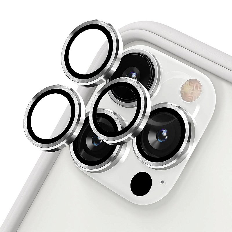 Acessórios de Tecnologia - Alumínio Capa para iPhone 14 Pro Prata