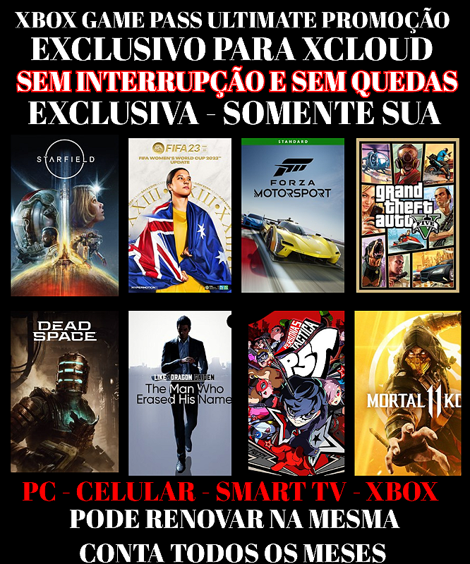 XCLOUD] Xbox game pass ultimate - Todos os jogos dispoíveis para