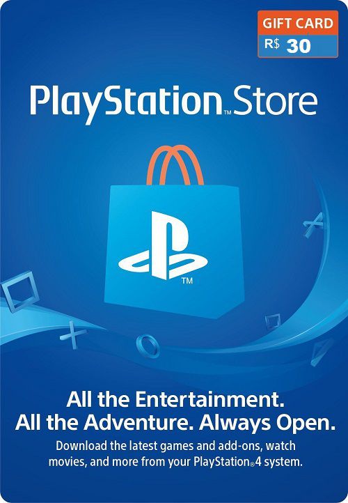 Cartão Digital PSN Gift Card R$ 30 Reais Playstation ...