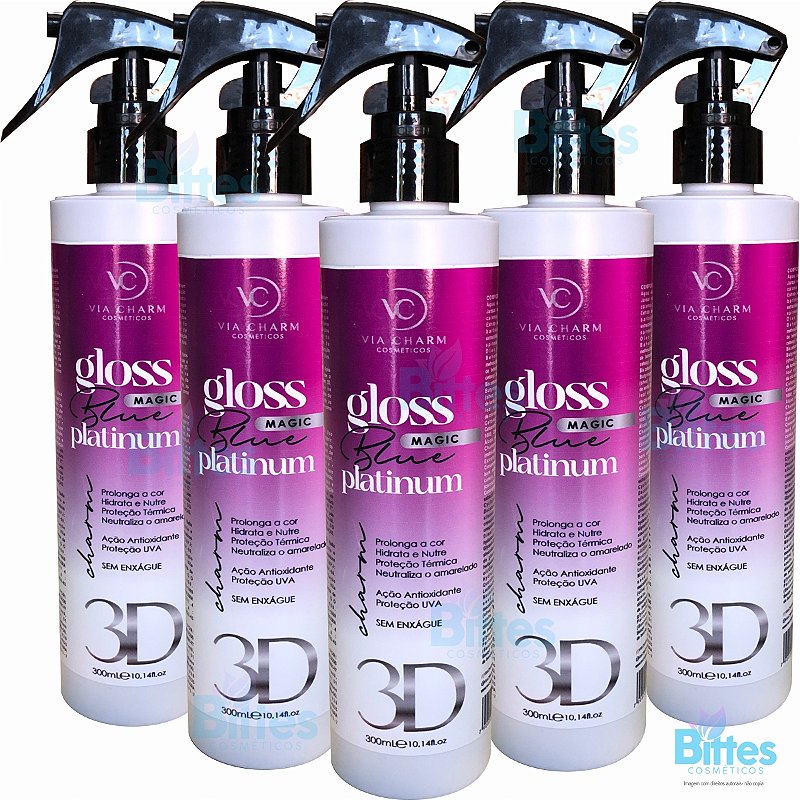 5 SPRAY GLOSS BLUE MAGIC VIA CHARM COSMÉTICOS PLATINUM ATACADO - Bittes ...