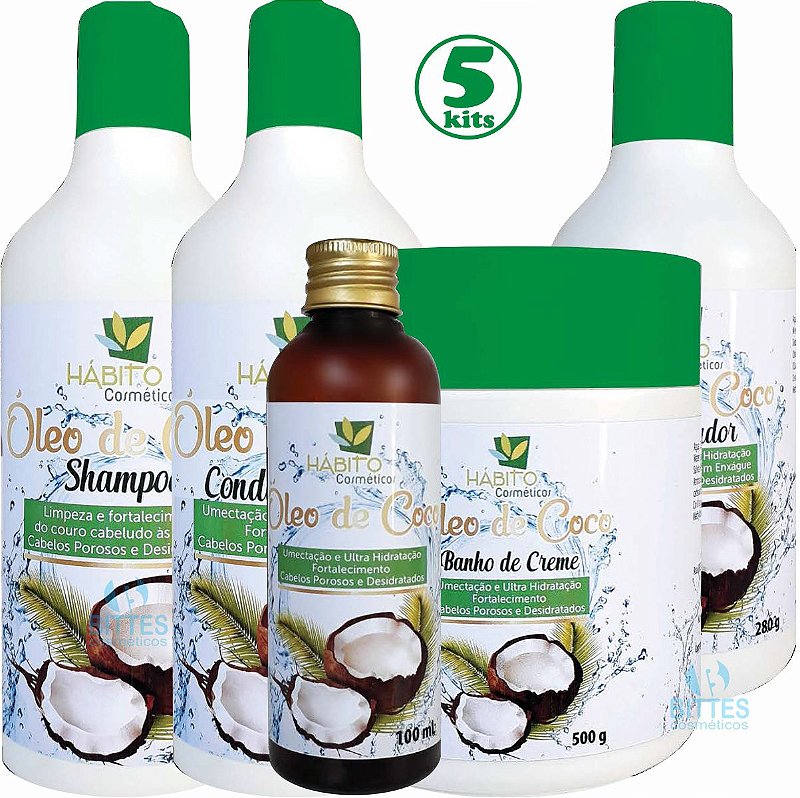 Comprar Kit Óleo de Coco Hábito Cosméticos﻿ Emoliente Capilar Atacado -  Bittes Cosmeticos