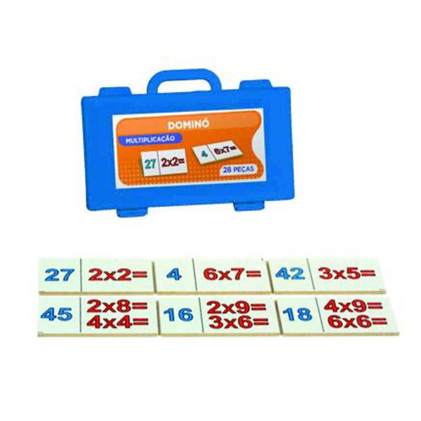 Jogo Educativo de Matematica Dominó da Multiplicação 28 Pçs