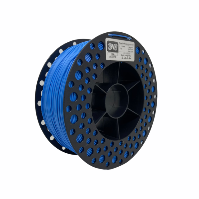 Filamento PLA Azul Celeste 1.75mm (3n3) - 3D Curitiba