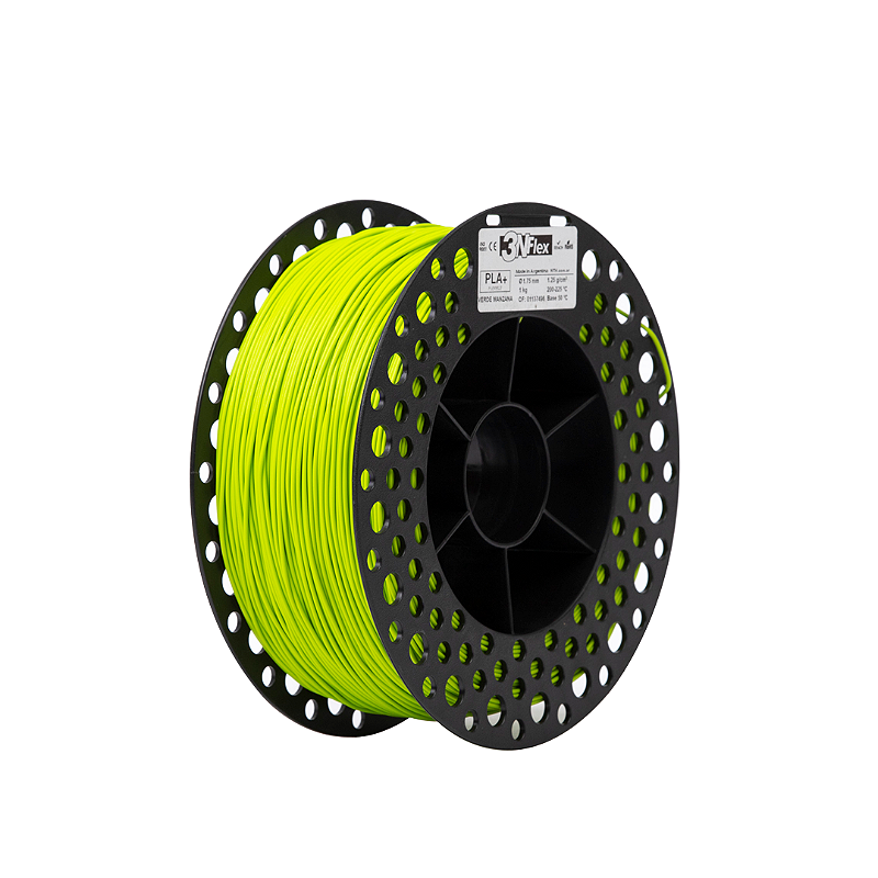 Filamento PLA FLEX 3NFLEX 1KG Verde Maça (1.75mm) - 3D Curitiba