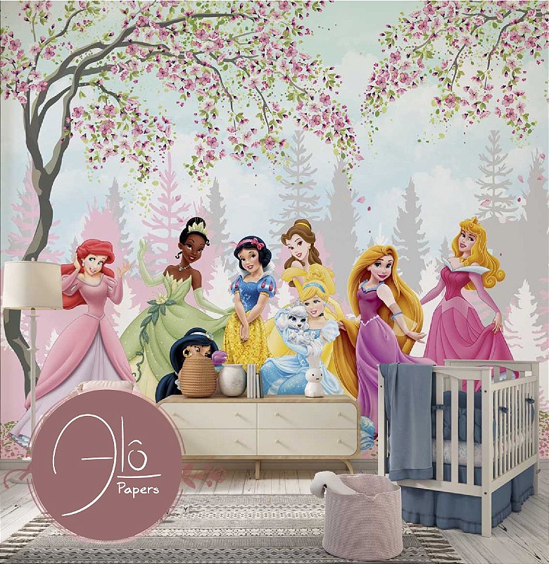 Adesivo Decorativo de Parede Princesas Disney Mini