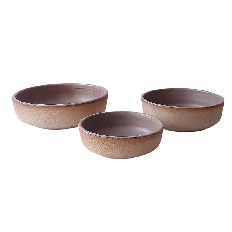 Conjunto com 03 cumbucas verde oliva