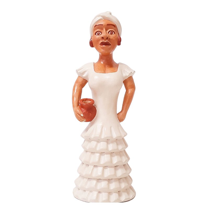 Escultura Baiana com pote de barro