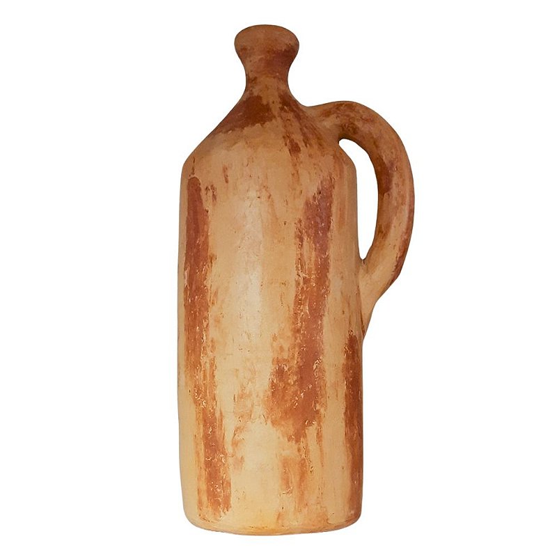 Jarro Garrafa Mesclado Terracota e Tauá