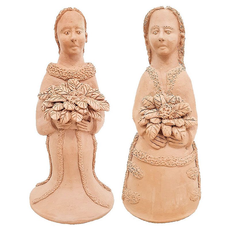 Maria Dondoca em cerâmica natural