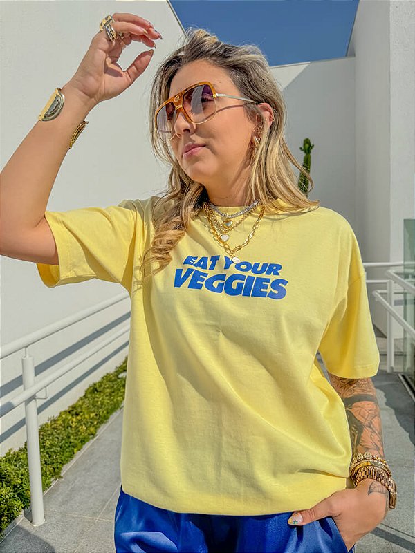 T-Shirt Eat Your Veggies Butter Yellow