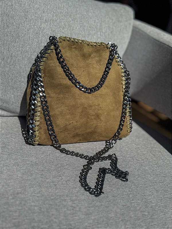 Bolsa Gale Mini Couro Verde Militar