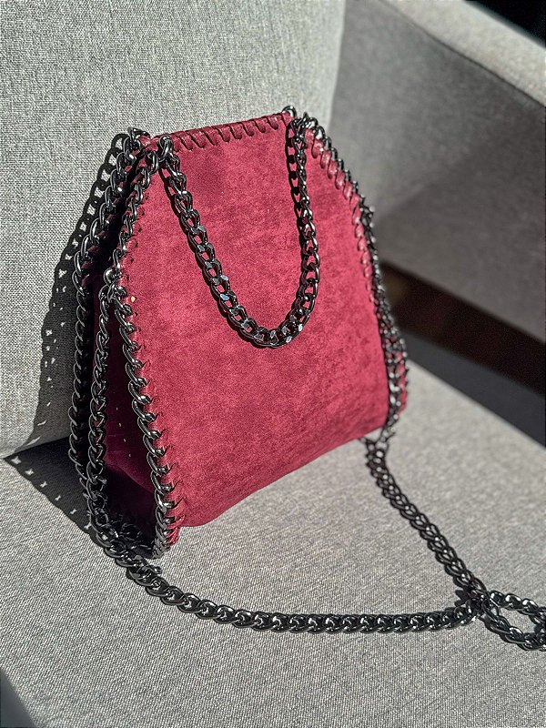 Bolsa Gale Mini Couro Vinho
