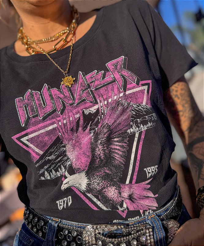 T-Shirt Eagle Black & Pink