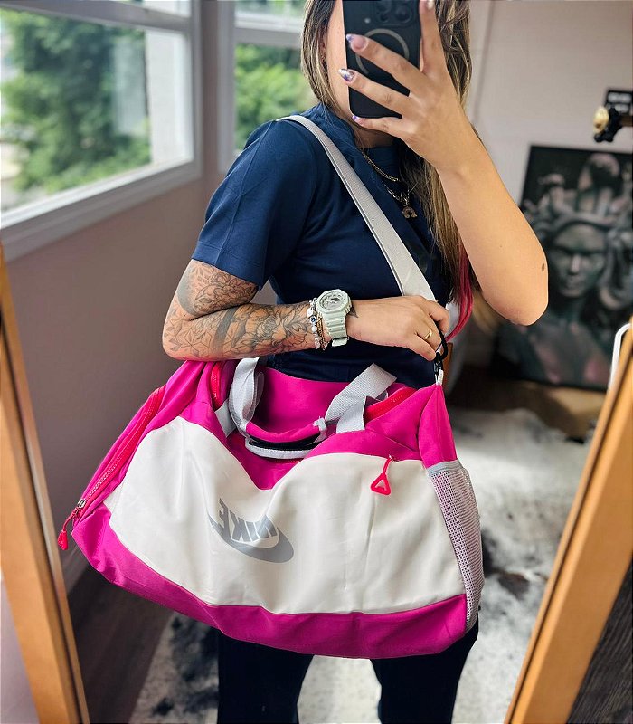 Bolsa Sport Pink & Cinza